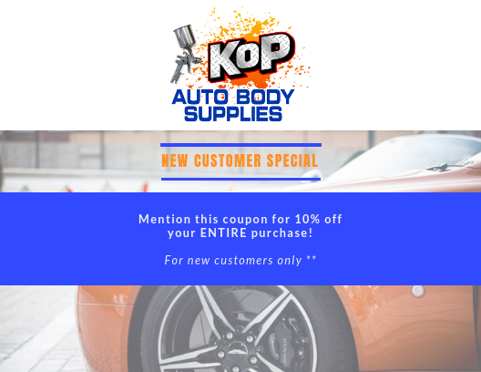 KOP Auto Body New Customer Special (3) Custom Paint & Body Shop Supplies Discounts King of Prussia PA